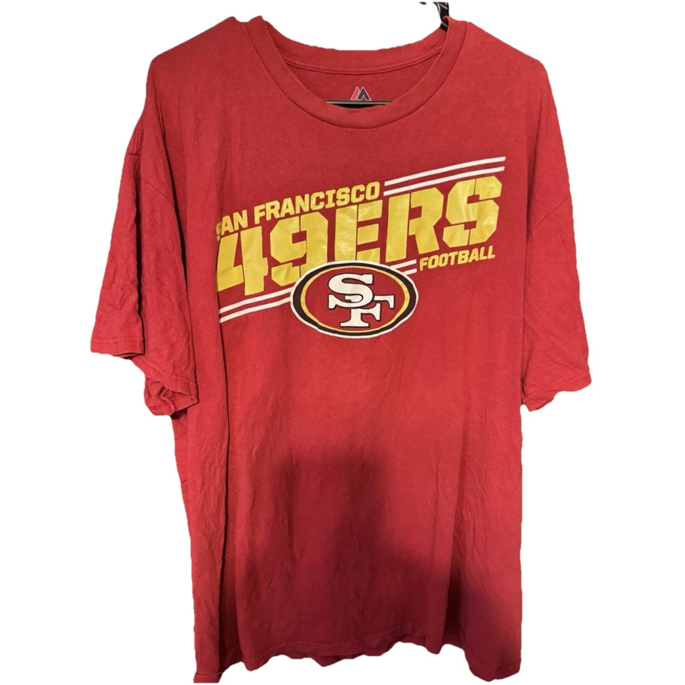 San Francisco 49ers Majestic T-Shirt Men Sz XL Red